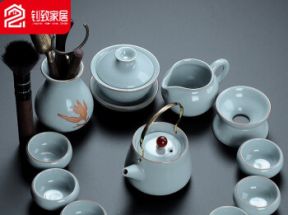 逸陶汝窑陶瓷茶具套装(汝窑和陶瓷的茶具哪个好)