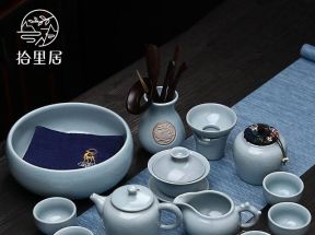 陶瓷茶具汝窑套装(茶具十件套用法图解)